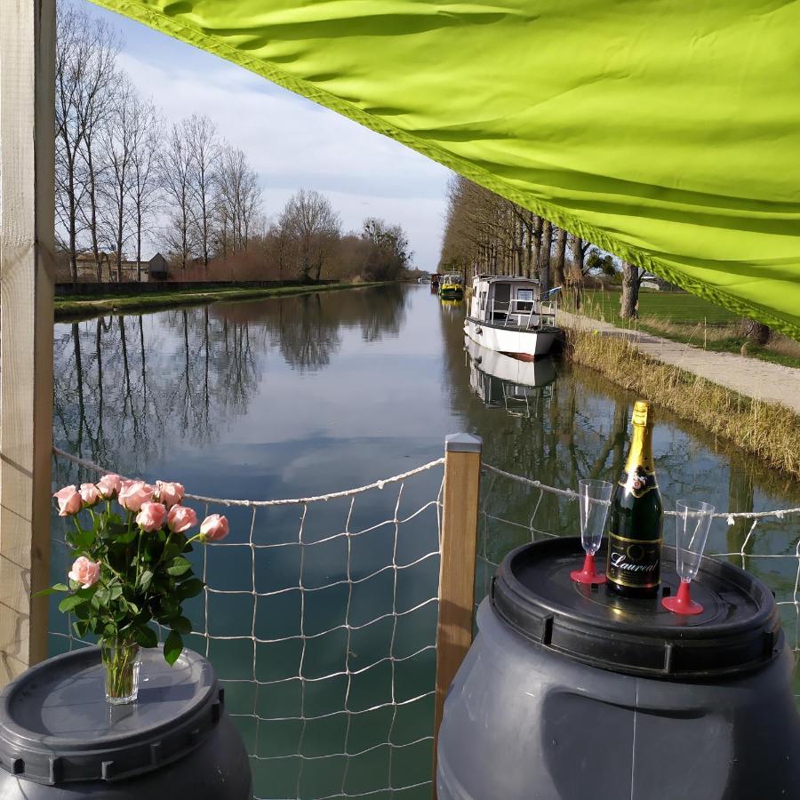Cottage Flottant Saint Jean De Losne Option Jacuzzi מראה חיצוני תמונה